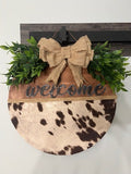 18inch Welcome Cowhide Sign