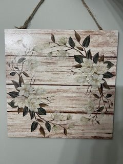 Distressed Wooden Magnolia Sign