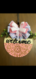 16 inch Pink Welcome Sign